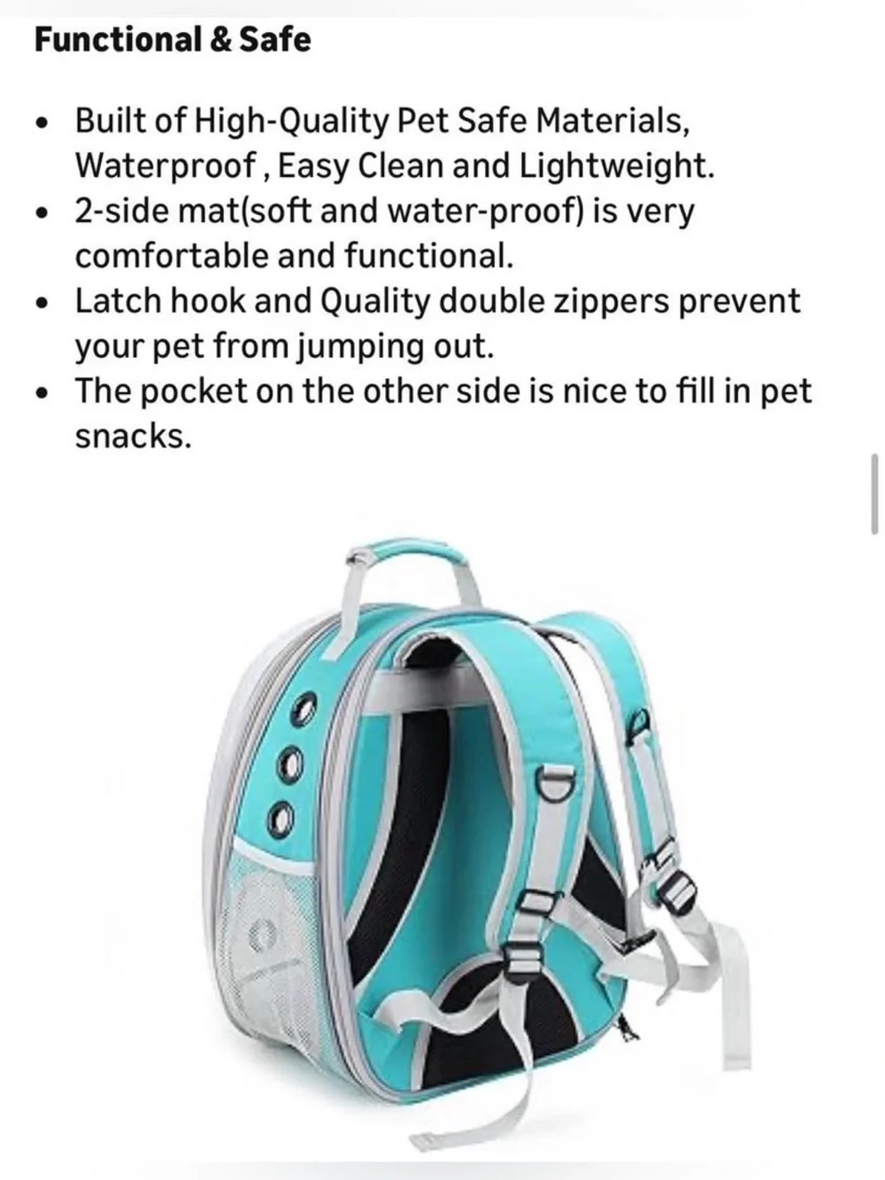 Lollimeow Expandable Cat Bubble Backpack Carrier